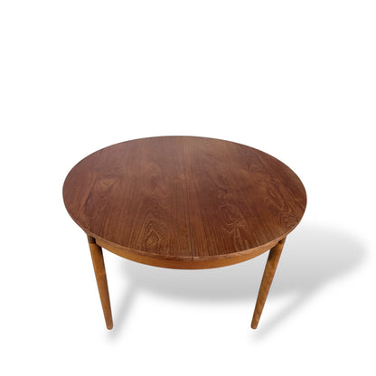 Vintage Danish Round Extending Dining Table – Mid-Century Modern