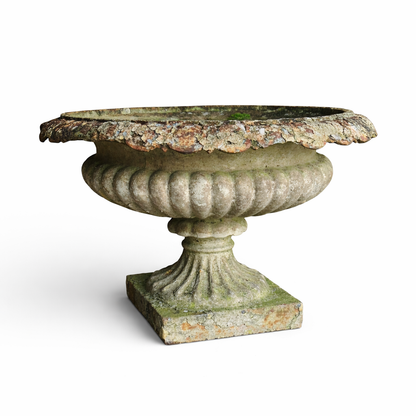 Large Regency Period Cast Iron Tazza Garden Urn c.1820 – Provenance to The White Swan, Harrogate