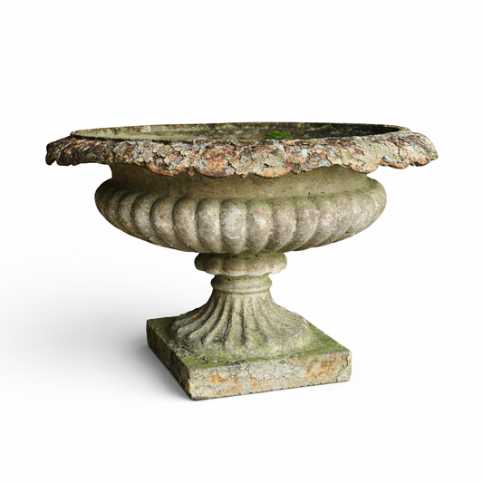 Large Regency Period Cast Iron Tazza Garden Urn c.1820 – Provenance to The White Swan, Harrogate