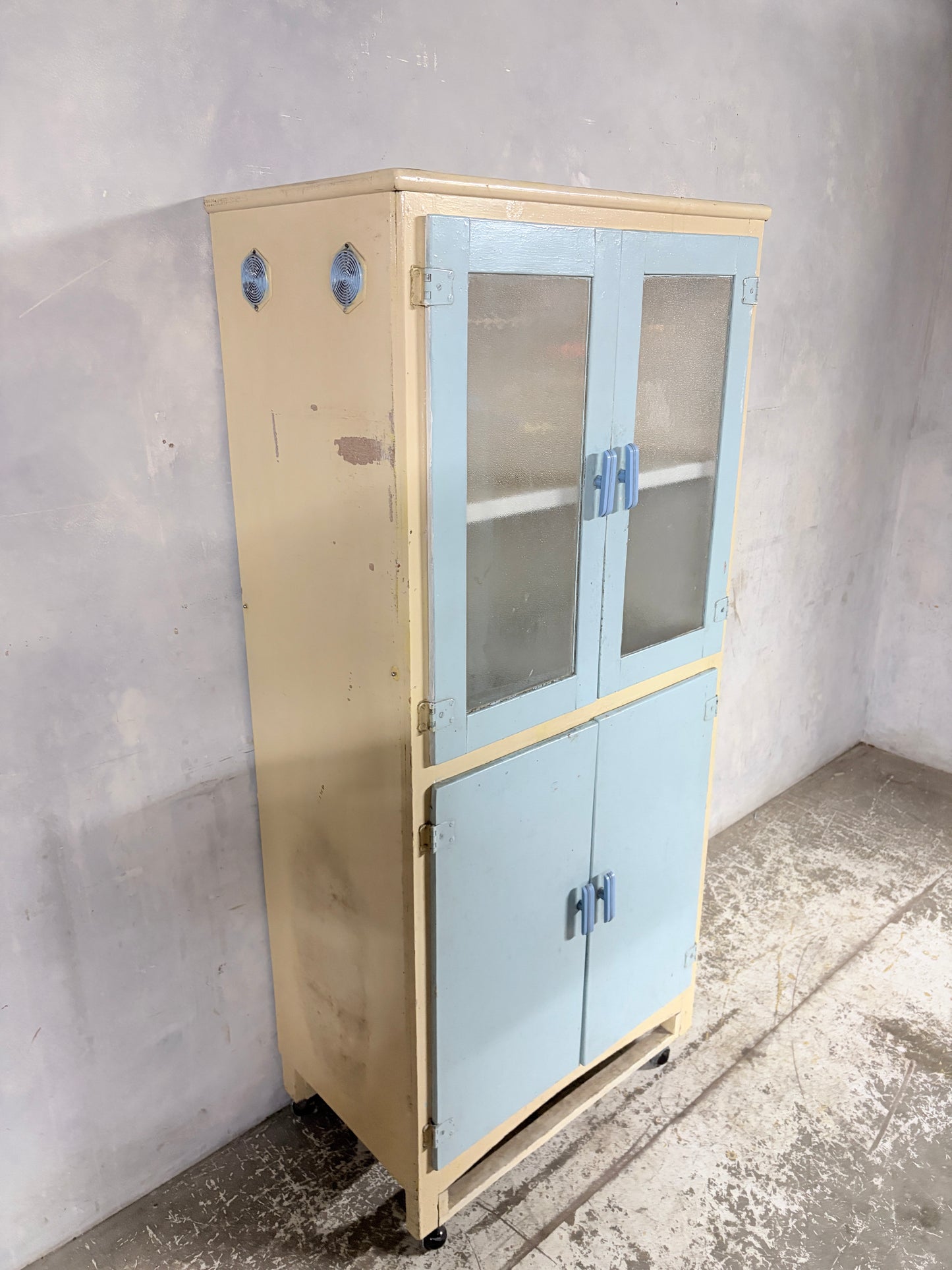 Vintage Painted Kitchenette Pantry Cabinet