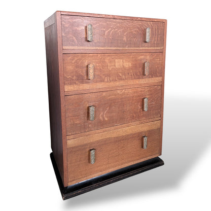 Vintage Heal’s Art Deco Oak Chest of Drawers