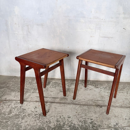 Mid Century Teak & Plywood Bedside Tables