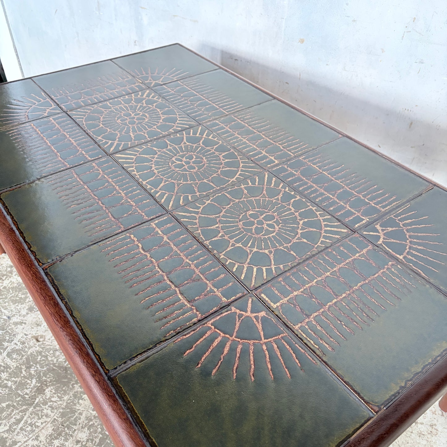 Rare Mid Century G Plan Teak & Ceramic Tile Coffee Table