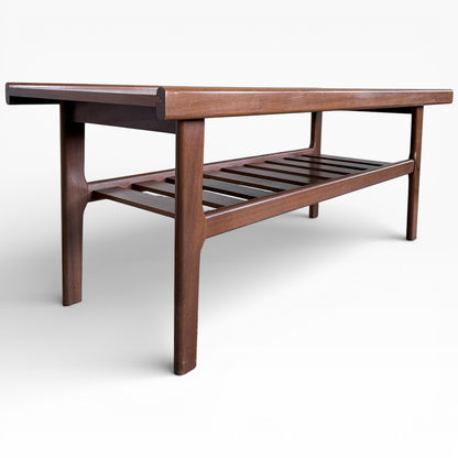 Mid Century Surfboard Walnut & Teak Coffee Table