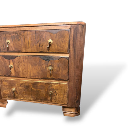 Art Deco CC41 Burr Walnut Chest of Drawers