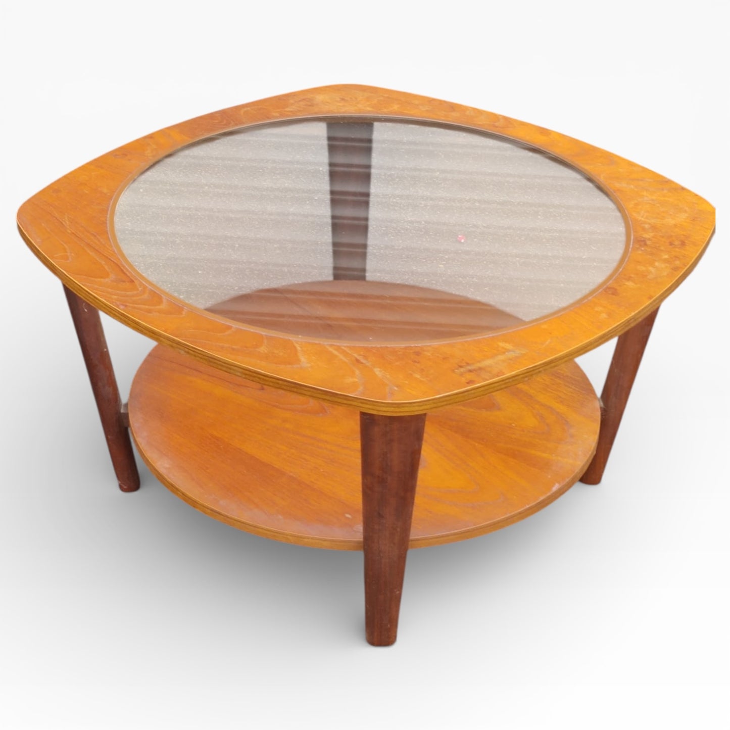 Remploy Mid-Century Teak & Glass Coffee Table – Circular — view 7