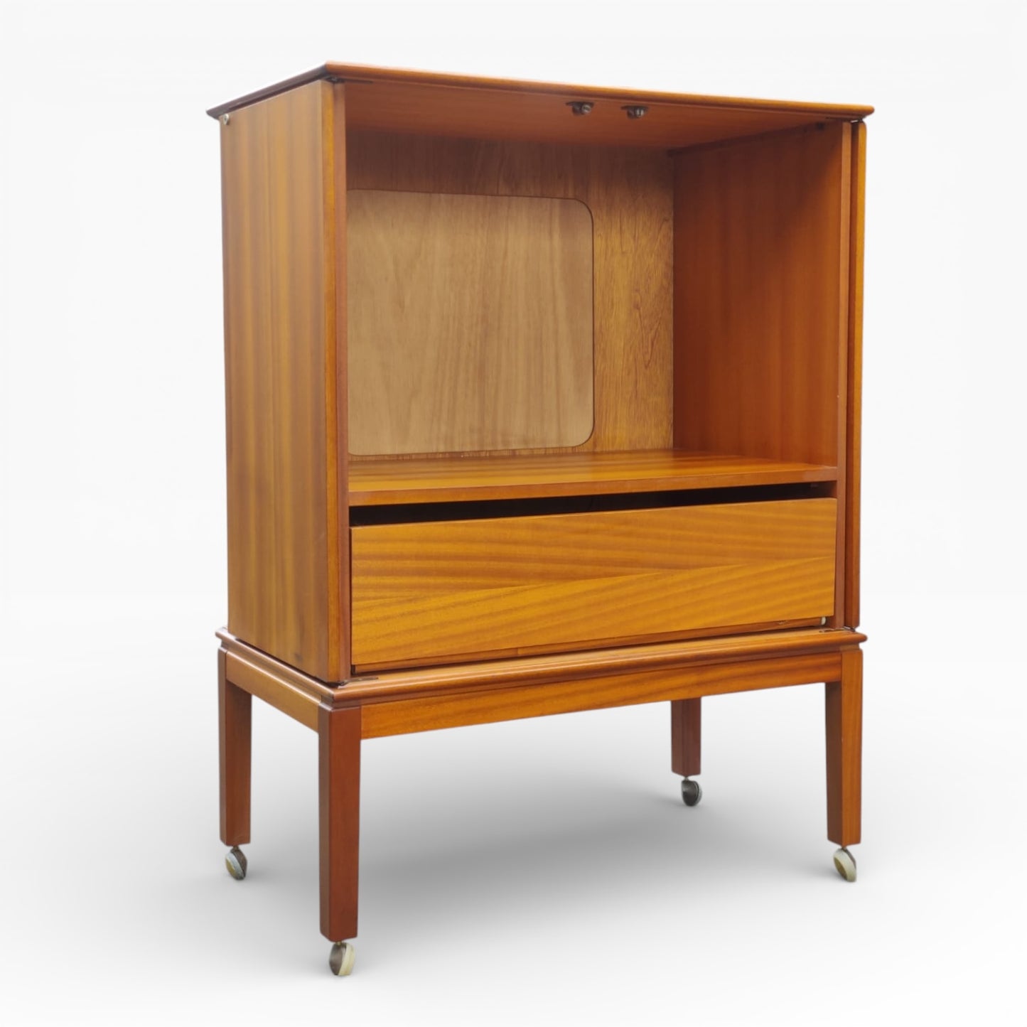 Mid Century Teak Sideboard | Vintage Danish Media Unit With Compact Storage