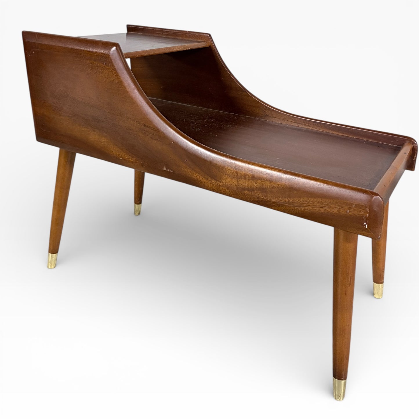 Mid-Century Teak Telephone Seat Table by Chippy Heath