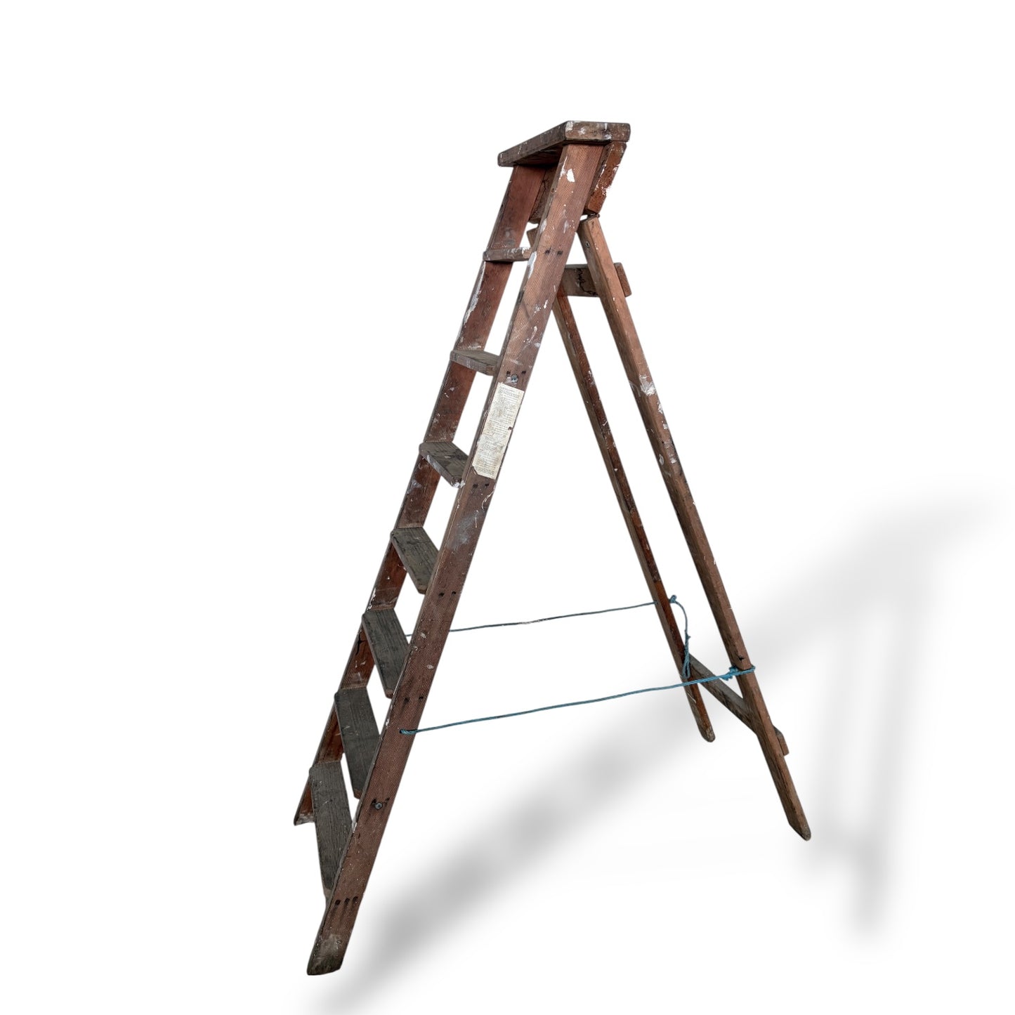 Vintage Wooden Step Ladder – Rustic Plant Stand