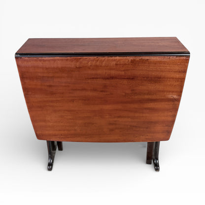 Mid-Century Legate Drop Leaf Dining Table | Compact Folding Wooden Table