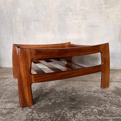 Mid Century G Plan Katrina Teak Coffee Table with Black Perspex Top