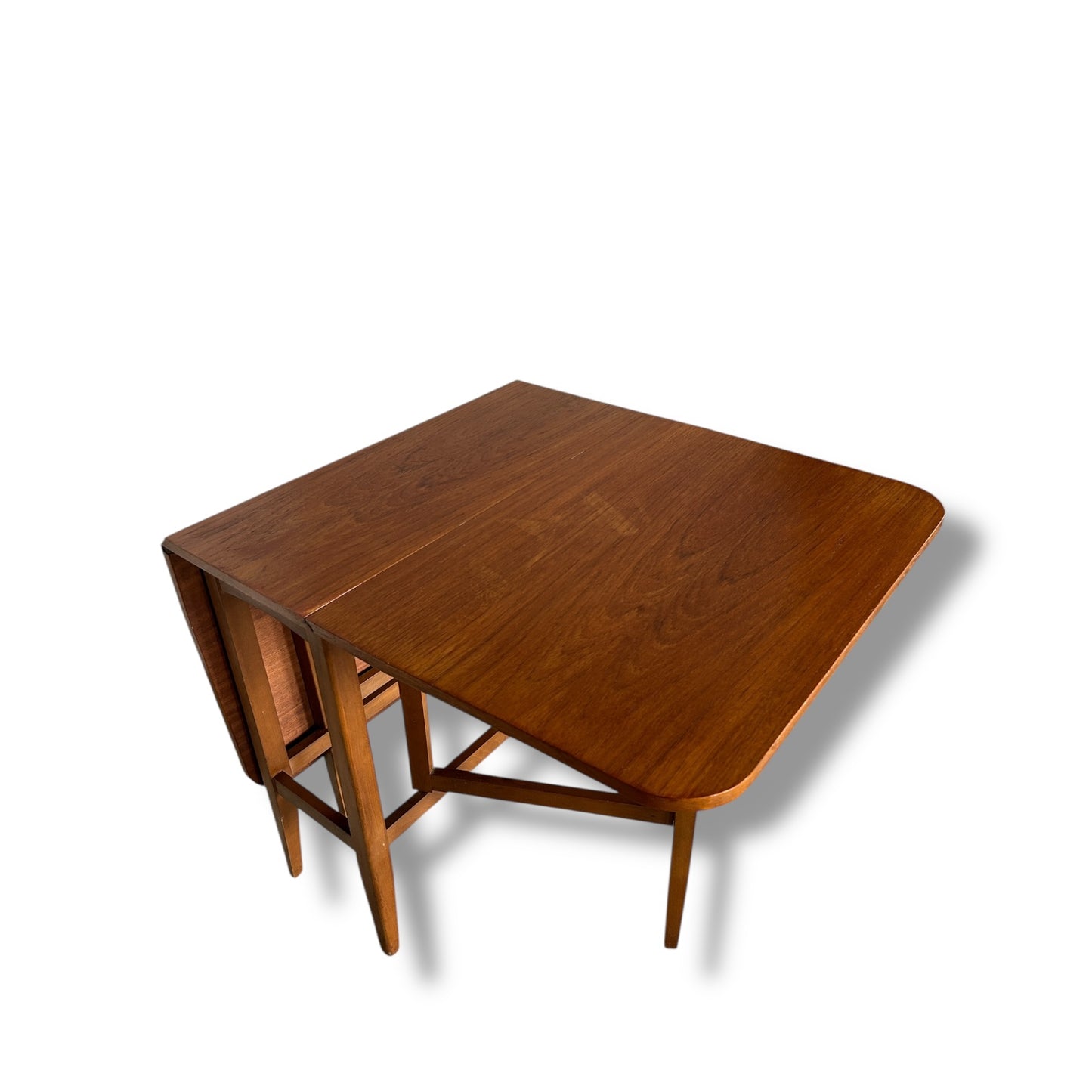 Mid Century Modern Macintosh Teak Extending Drop Leaf Table