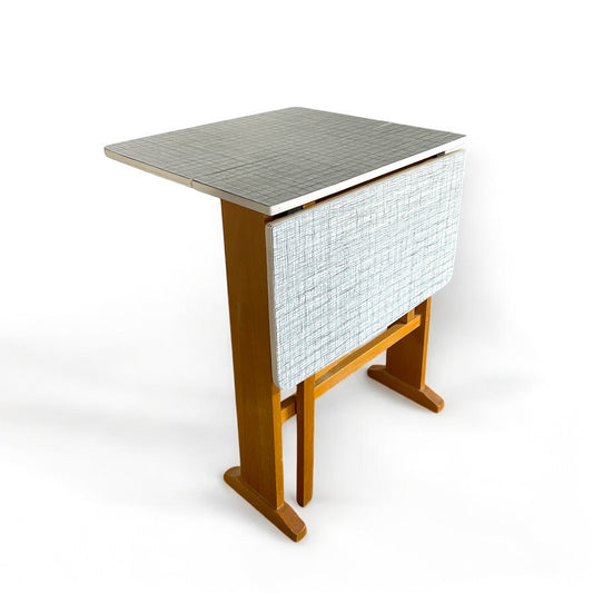 Mid Century Formica Gate Leg Kitchen Drop Leaf Table