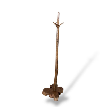 Live Edge Solid Wood Coat Stand – Rustic Tree Trunk Design