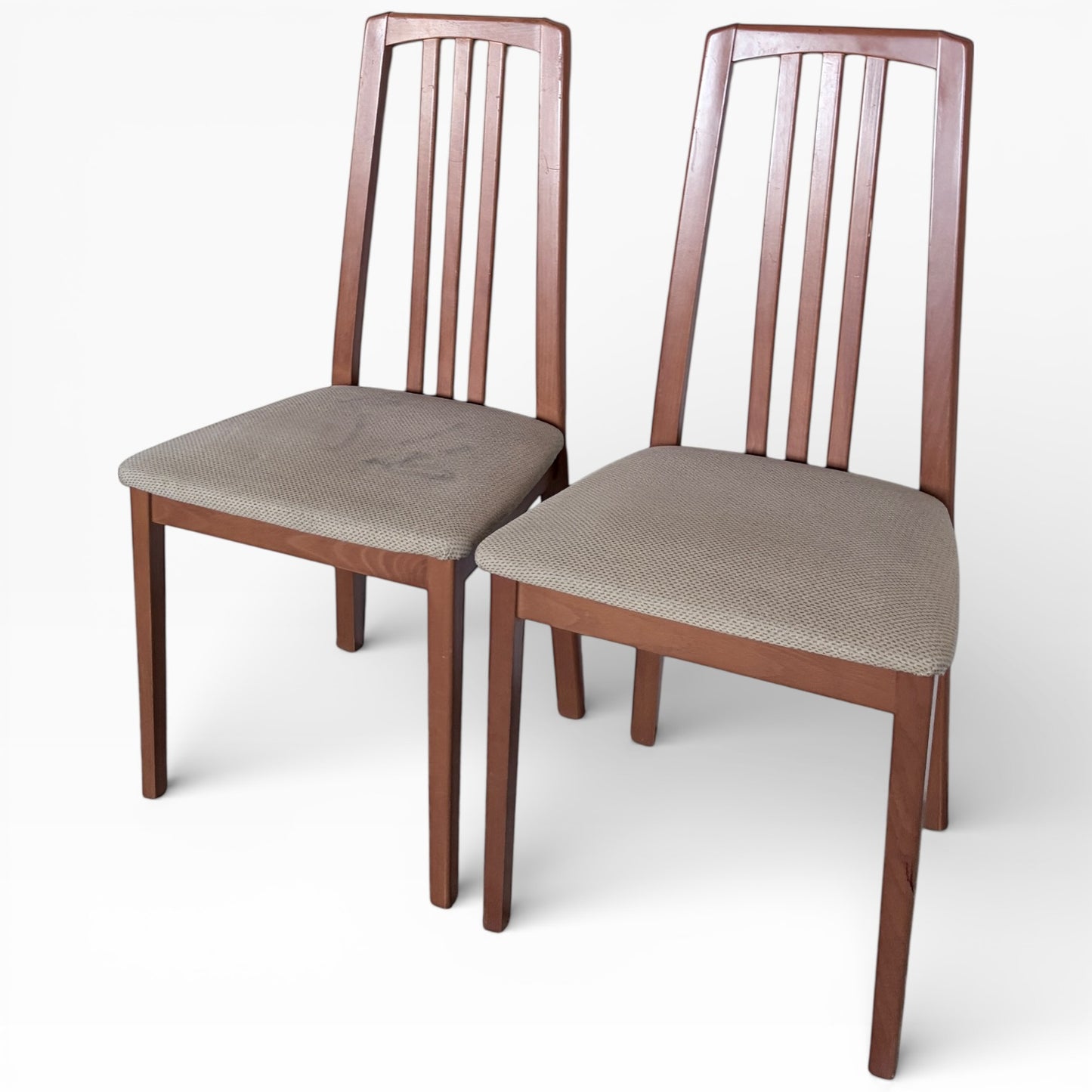 Morris of Glasgow Mid Century High Back Dining Chairs – Pair