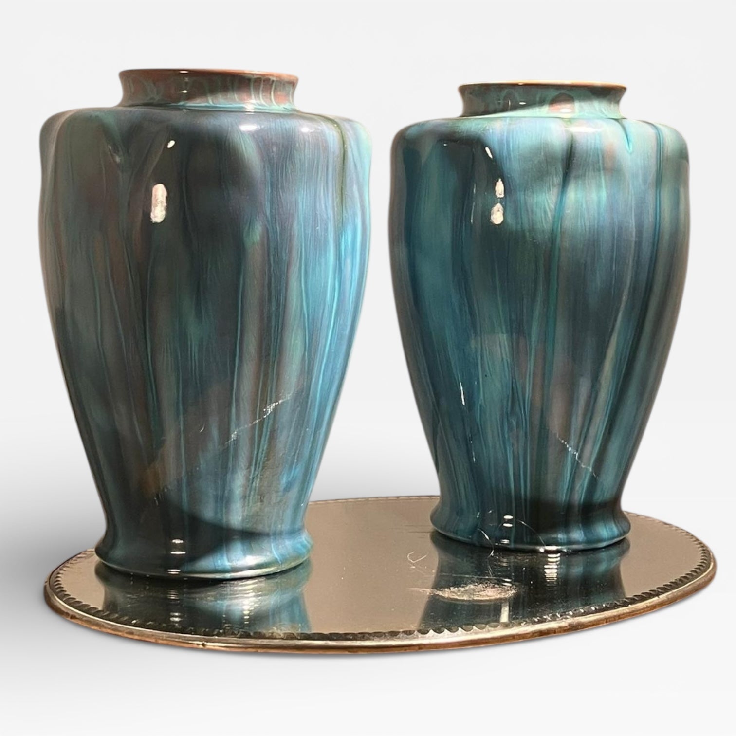 Matched Pair of Pilkington Lancastrian Lustre ‘Pepper’ Vases by Robert Tunnicliffe, Dated 1911 — view 5