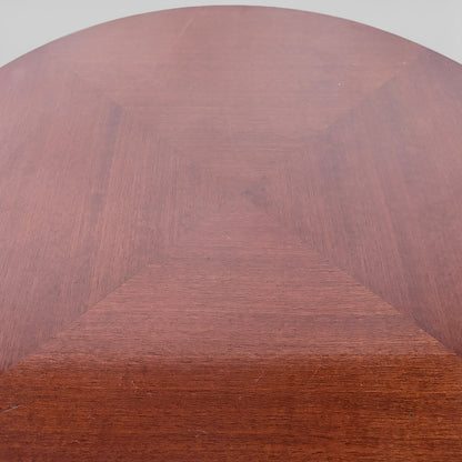 Mahogany Tea Table – Walnut Coffee Table With Marquetry Side Panels, Elegant Legs