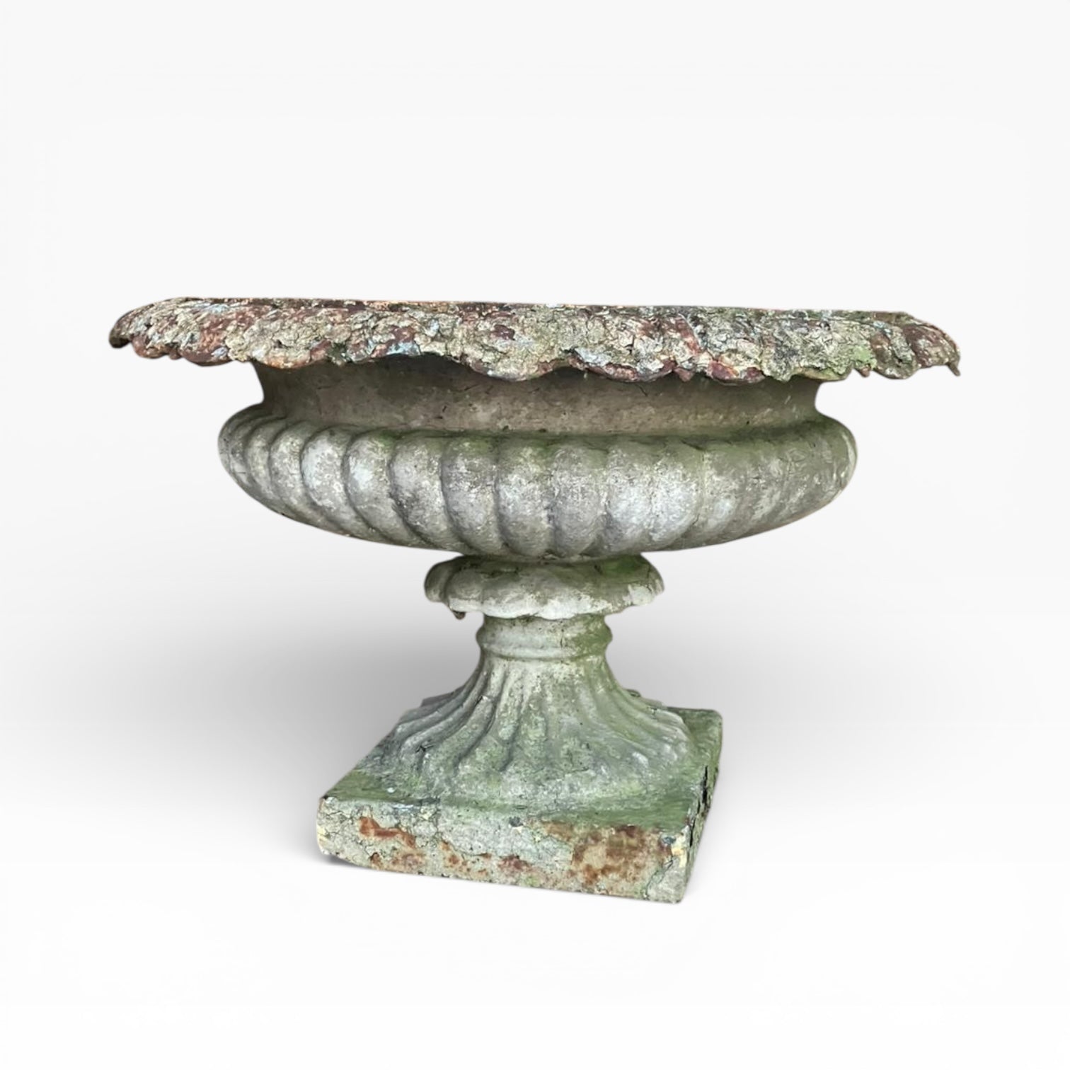Large Regency Period Cast Iron Tazza Garden Urn c.1820 – Provenance to The White Swan, Harrogate — view 3