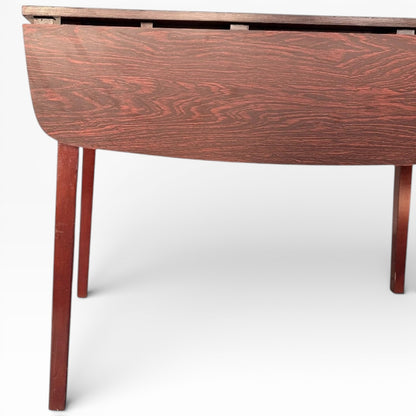 Vintage Drop-Leaf Table – Mid-Century Dining Table with Rosewood Effect & Twin Drop Leaf Design