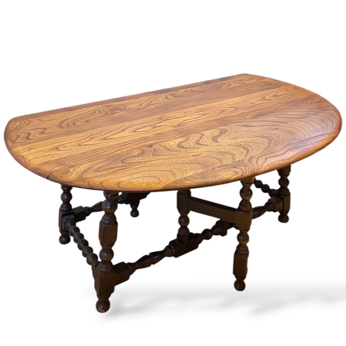 Ercol Drop-Leaf Coffee Table – Vintage Solid Elm Mid Century Design — view 6