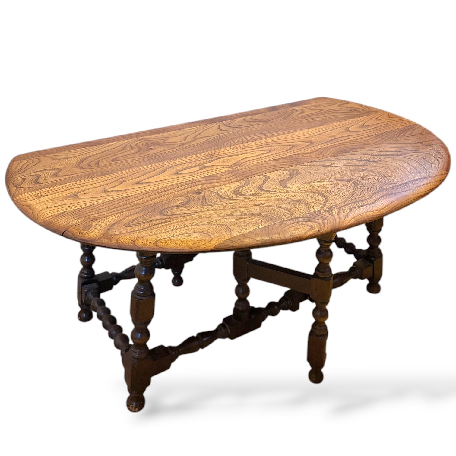 Ercol Drop-Leaf Coffee Table – Vintage Solid Elm Mid Century Design — view 6
