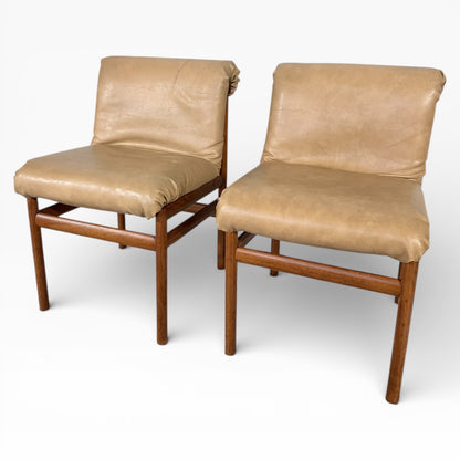 Vintage White & Newton Teak Chairs by Philip Hussey (Pair)
