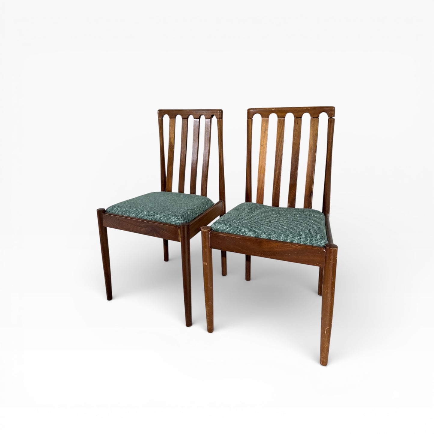 Meredew Mid-Century Walnut Dining Chairs – Pair