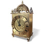 Brass Mantel Clock – Vintage Lantern Shelf Clock with Engraved Floral Dial