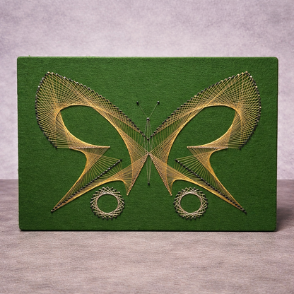 Mid Century String Art Butterfly Wall Hanging