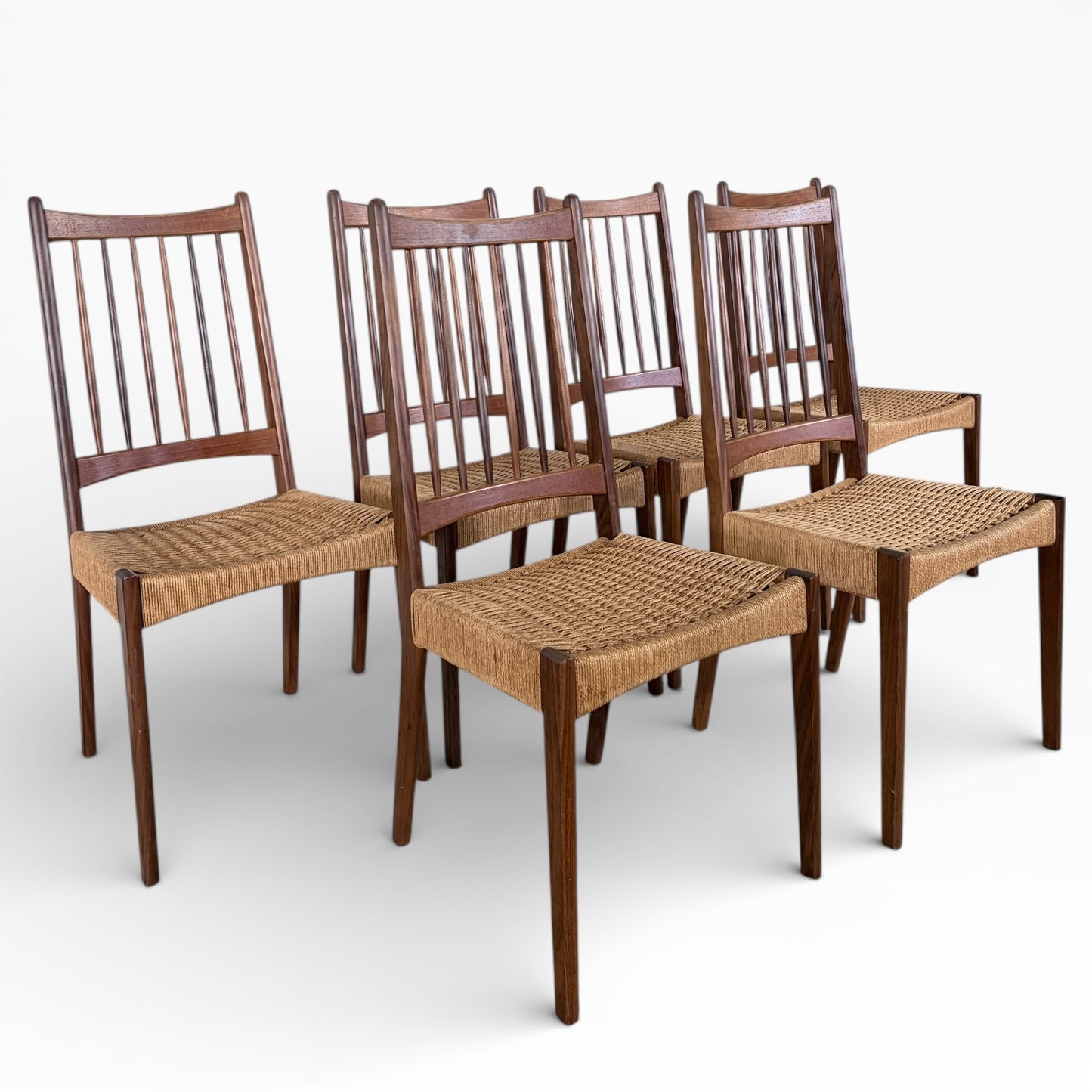 Set of 6 Danish Dining Chairs by Arne Hovmand-Olsen – Model MK200