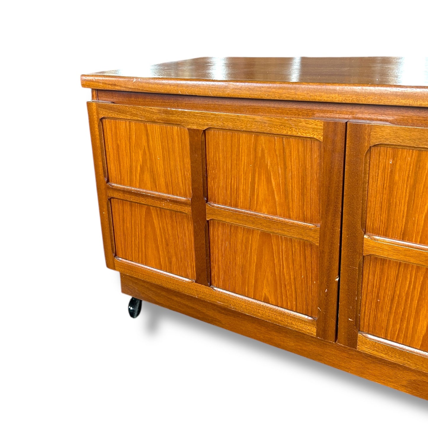 Mid Century Modern Teak Nathan Cabinet Trolley
