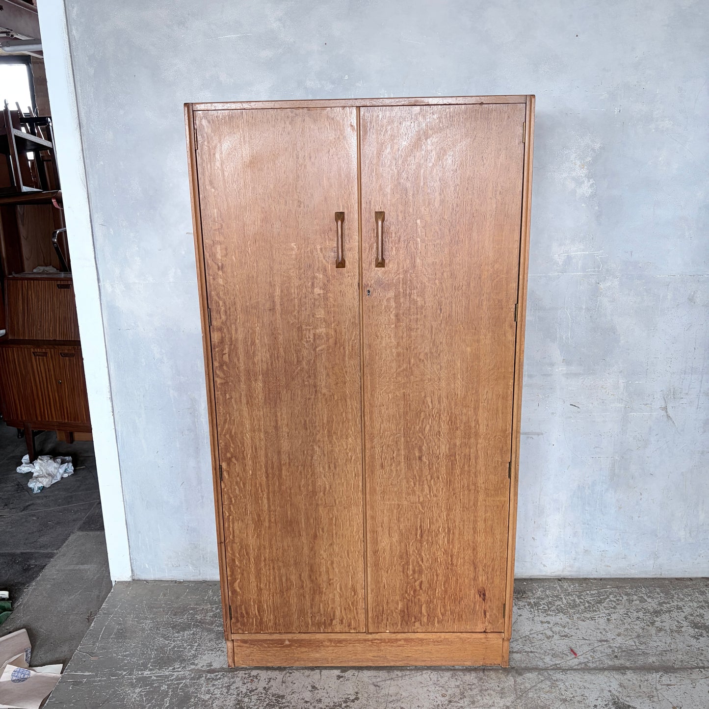 Mid Century E Gomme G Plan Brandon Oak Double Wardrobe