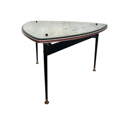 Space Age Mirrored Coffee Table with Ebonised Legs, c.1970s