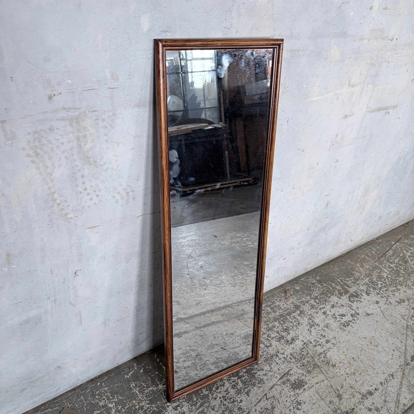 Antique Arts and Crafts Oak Mirror