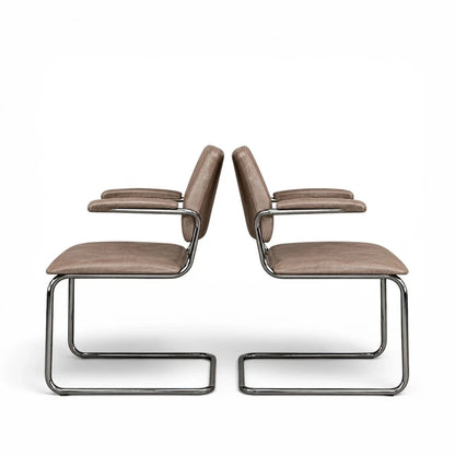 Pair of modernist vintage armchairs detail