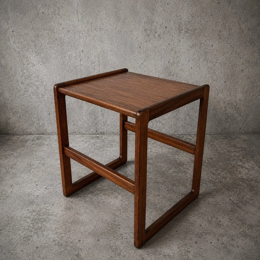Mid Century Teak Quadrille Bedside Table - image 1