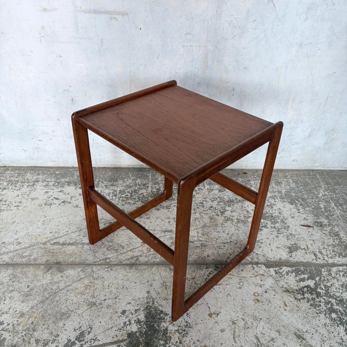Mid Century Teak Quadrille Bedside Table - image 7