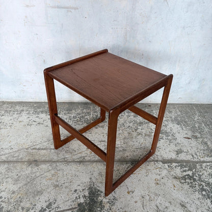 Mid Century Teak Quadrille Bedside Table - image 7