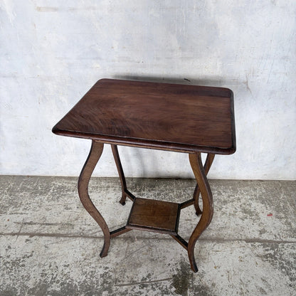 Antique Arts and Crafts walnut side table – view 2