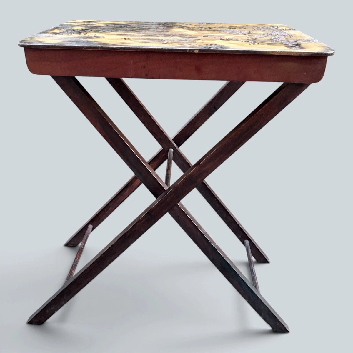 Antique Japanese Chinoiserie folding side table – view 4