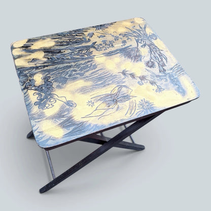 Antique Japanese Chinoiserie folding side table – view 5