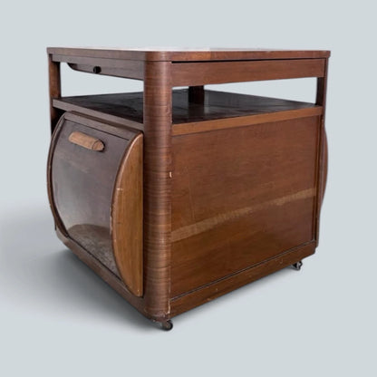 CC41 Incorporall walnut cocktail trolley and drinks cabinet – view 4
