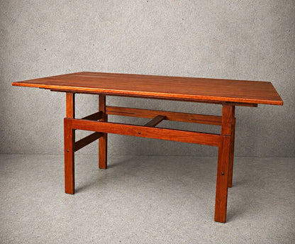 Mid-Century Danish Metamorphic Teak Elevator Dining Table - view 1