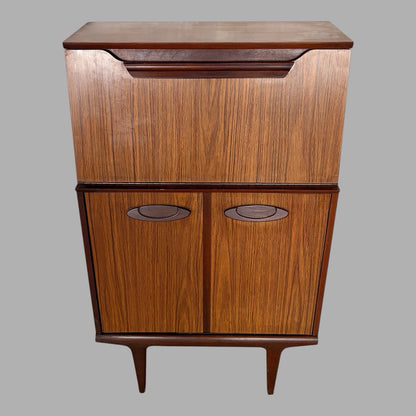 Mid-Century Teak & Formica Compact Bureau Cabinet - view 2