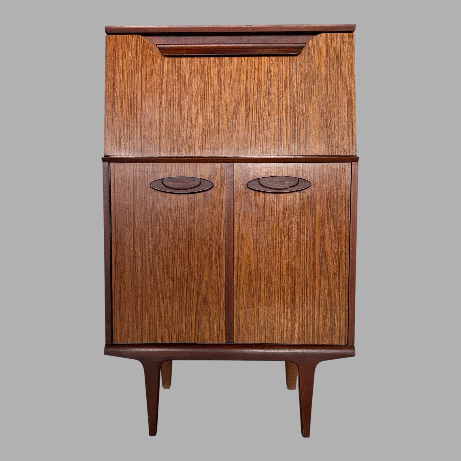 Mid-Century Teak & Formica Compact Bureau Cabinet - view 3