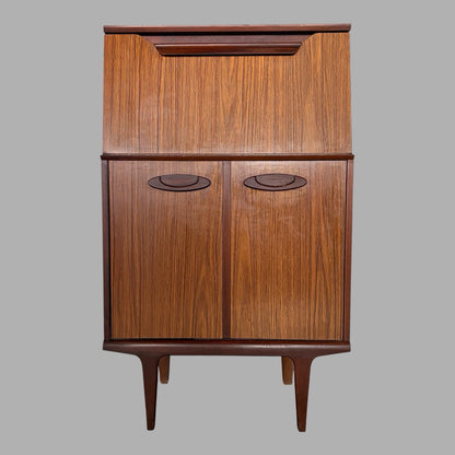 Mid-Century Teak & Formica Compact Bureau Cabinet - view 3
