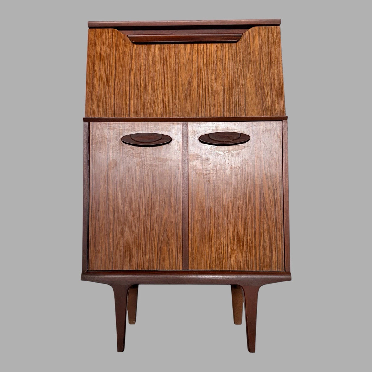 Mid-Century Teak & Formica Compact Bureau Cabinet - view 4