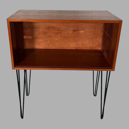Mid-Century Teak Open TV Unit / Media Cabinet on Hairpin Legs - view 2