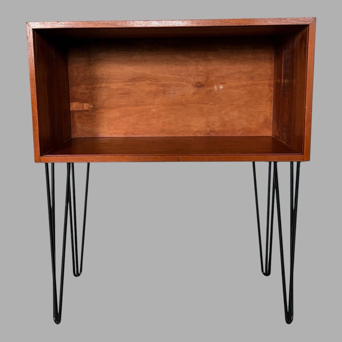 Mid-Century Teak Open TV Unit / Media Cabinet on Hairpin Legs - view 4