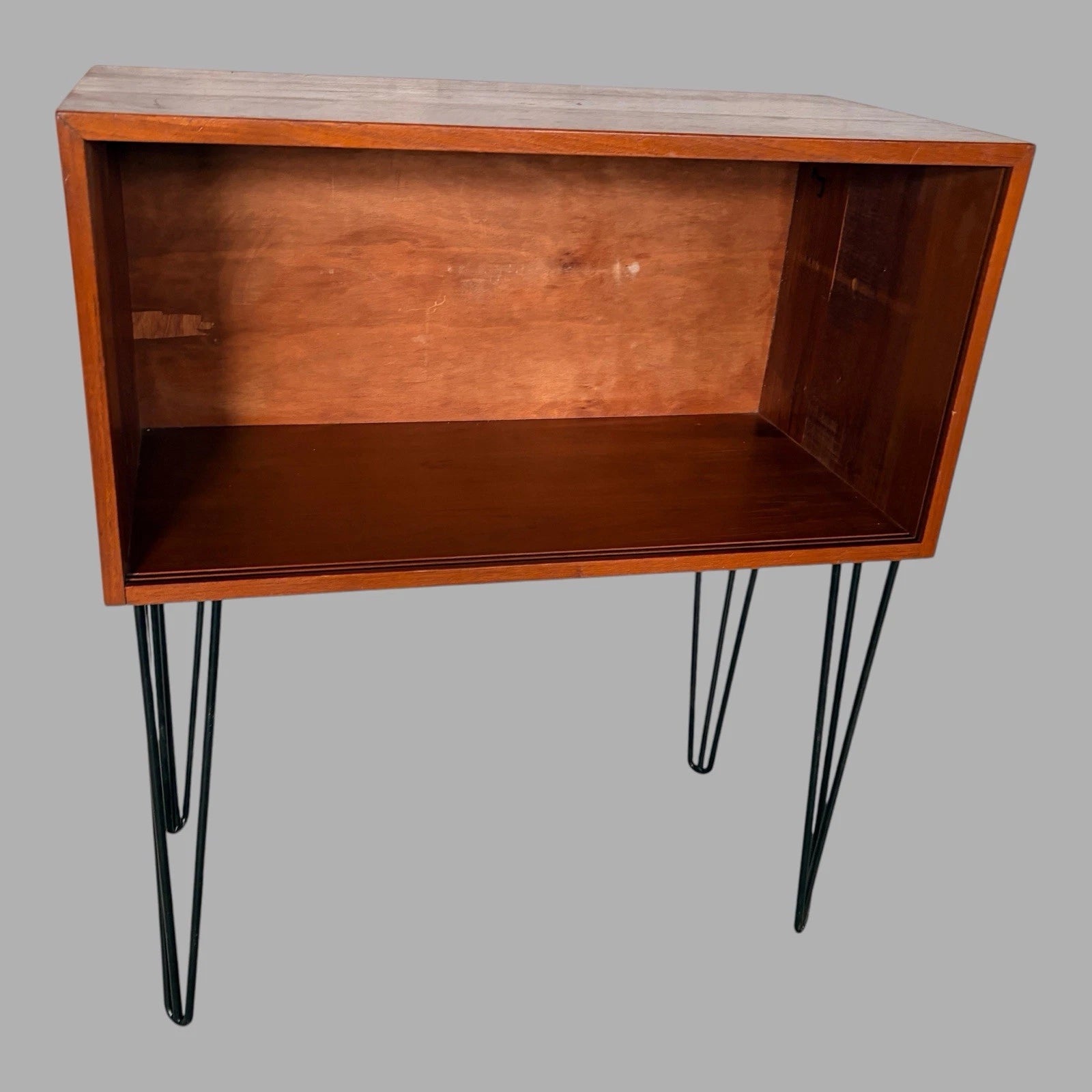 Mid-Century Teak Open TV Unit / Media Cabinet on Hairpin Legs - view 6